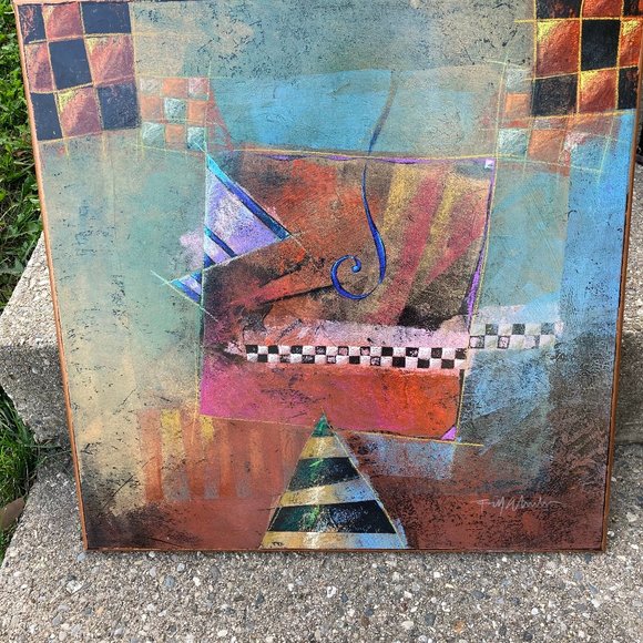 Bill Wheeler "Syncopation, 4 - 7" 2002 Abstract Paintings on Wood, Group of 4 - Picture 4 of 14